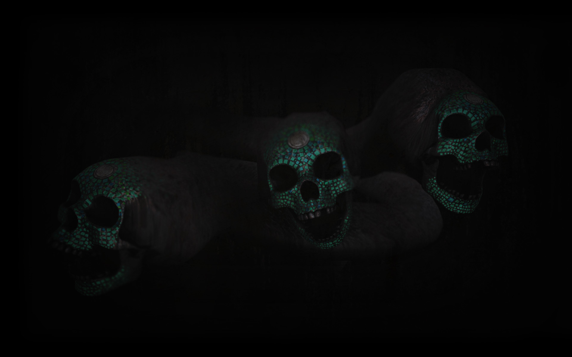 Steam background with skulls?